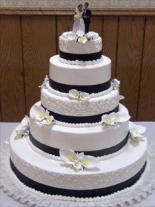 5 tier wedding cake