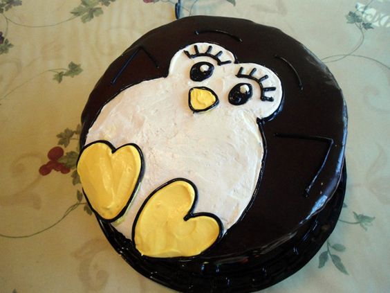 penguin cake