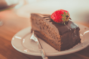 meijer cakes: food plate chocolate dessert