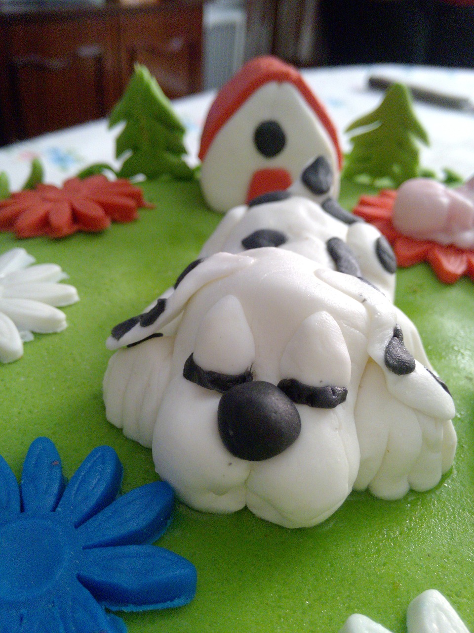 dog shape Paw patrol cake