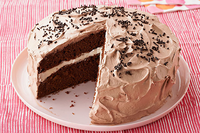 Chocolate cake with toppings