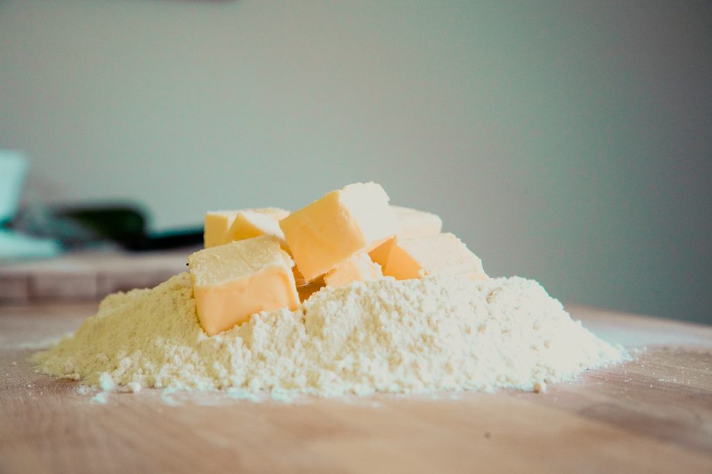 flour and butter for baking