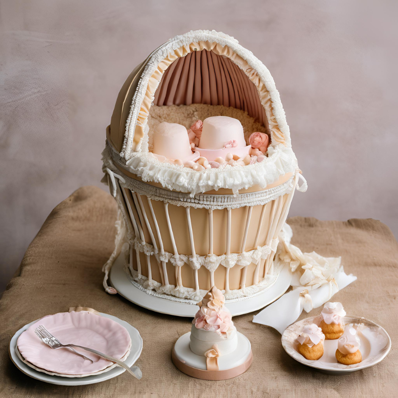 Bassinet Baptism Cake